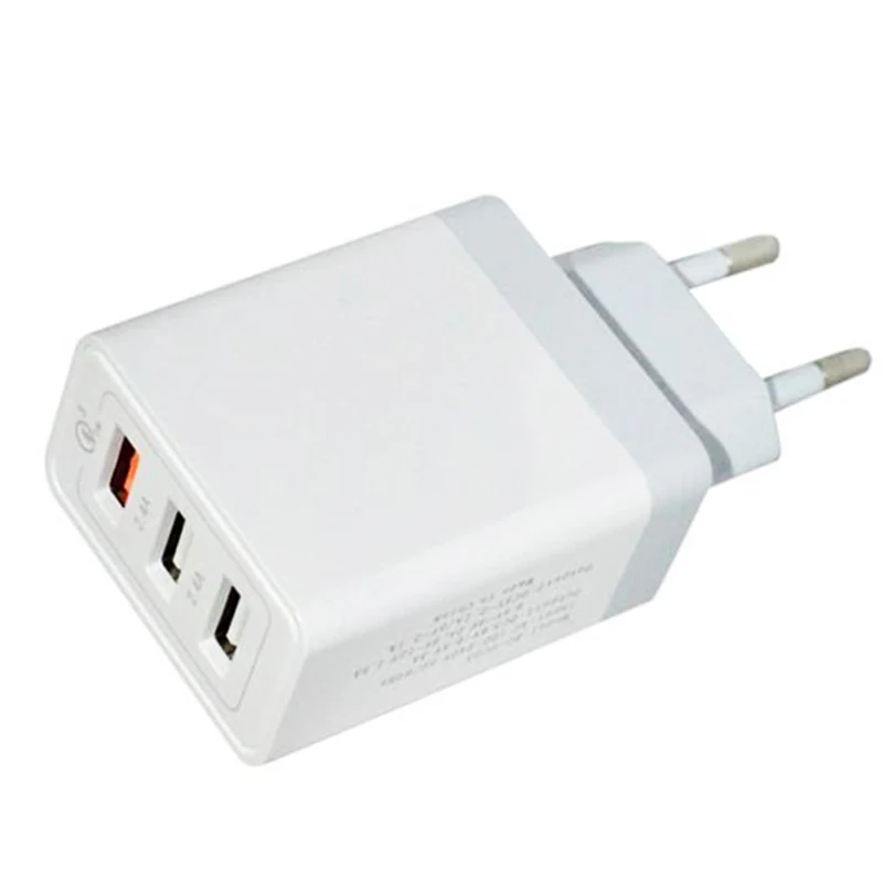 Быстрое быстрое 3 порта зарядное устройство QC 0 30 Вт USB концентратор настенное