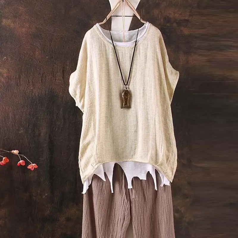 Женская пляжная блузка с коротким рукавом Boho Повседневная Свободная Базовая