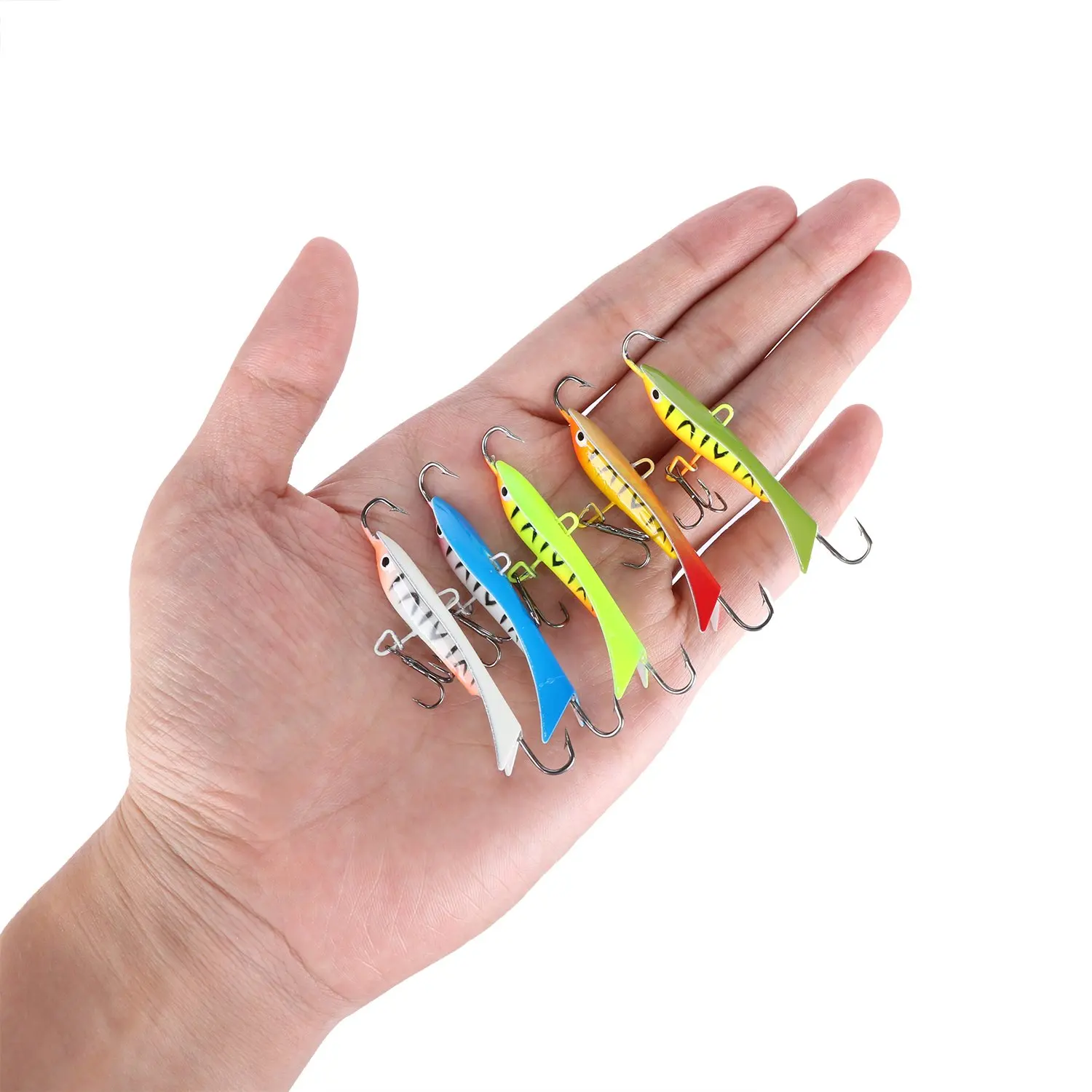 SEWS-5Pcs/лот Джиги для ловли льда с тройным крючком один крючок Walleye зимние приманки |