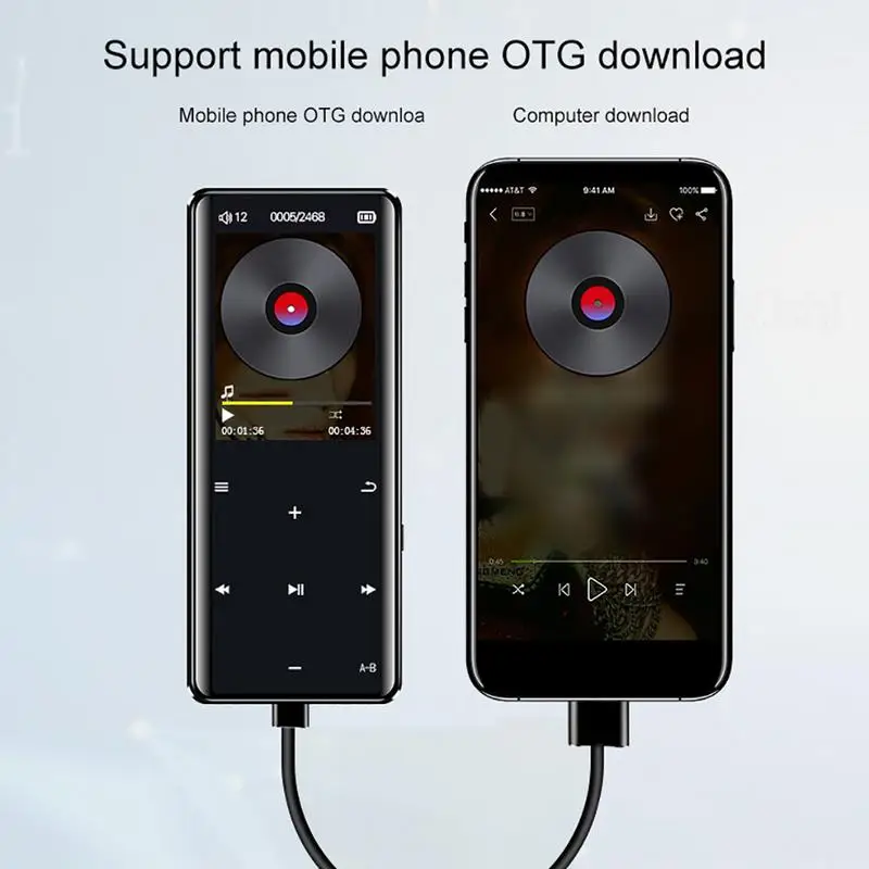 MP4 Player 16GB 8GB Bluetooth FM Touch Screen HiFi MP3 TF Card Recorder Pen Radio Audio Adapter | Электроника