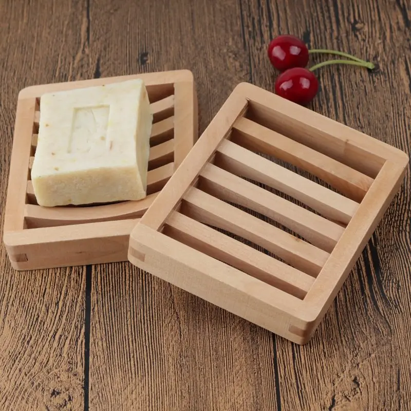WSFS Hot Wood Color Soap Box Wooden Holder | Обустройство дома
