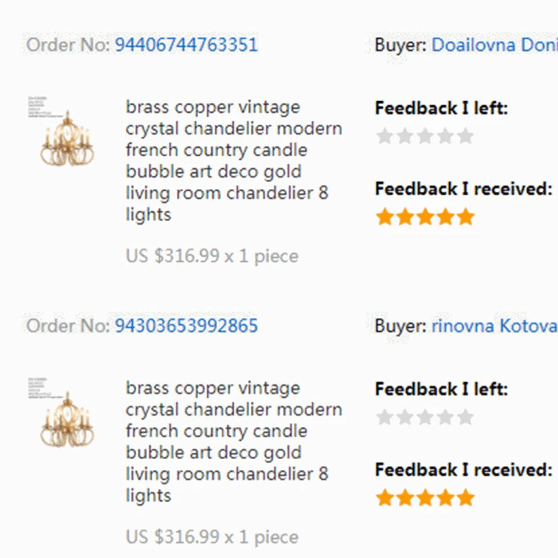 Винтажная люстра из золотистой латуни медная лампа с 6 лампочками освещение для