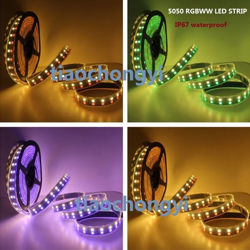 5 м 600 светодиодный 120 светодиодный/м двухрядный 5050 RGBW RGB белый гибкий светильник