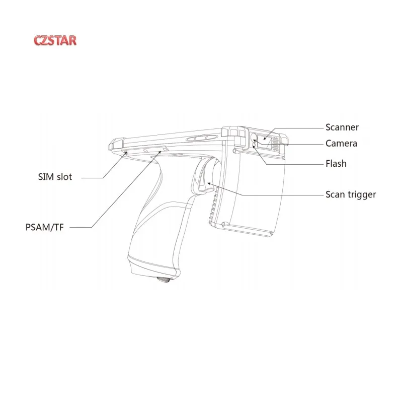 Jewelry store Anti-theft systems multi 500tags read 1-7m long rangeAndroid 6.0 uhf portable reader with 50pcs RFID Jewelry tag