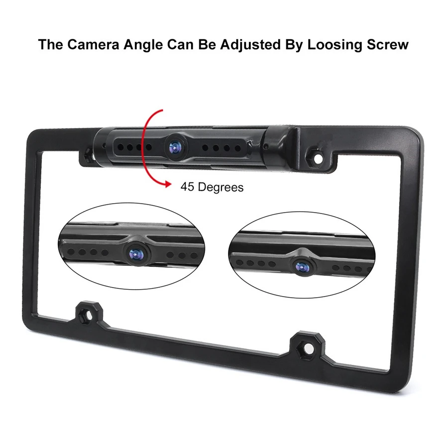 

Universal 170 800TVL HD Viewing Angle License Plate Wireless Backup Rear View Camera, Car License Plate Frame,IP69K Waterproof