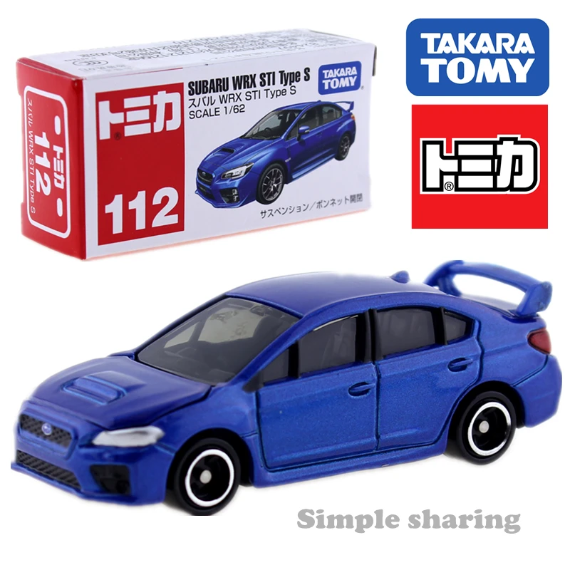 TOMICA No.112 1/64 весы SUBARU WRX STI Тип S Япония TAKARA TOMY литая под давлением Металлическая