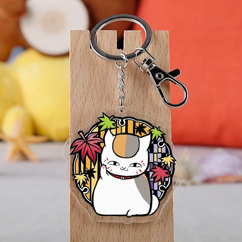 Милый мультяшный японский Нацумэ Yuujinchou Nyanko Sensei кошка акриловый брелок для ключей