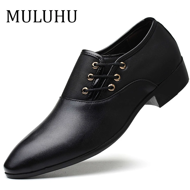 Туфли MULUHU мужские кожаные оксфорды на плоской подошве деловая офисная