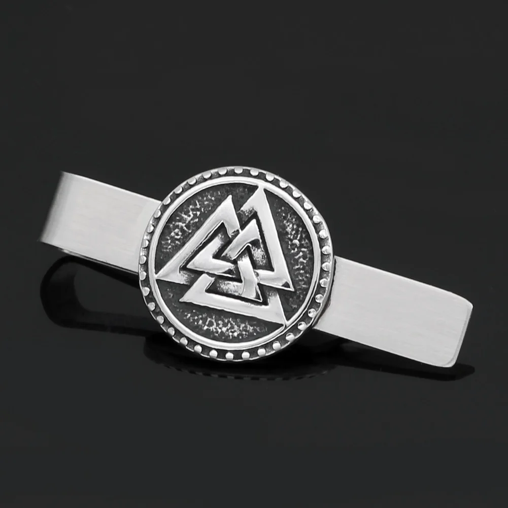 Скандинавский Викинг Valknut Amulet зажимы для галстука из нержавеющей стали мужчин и