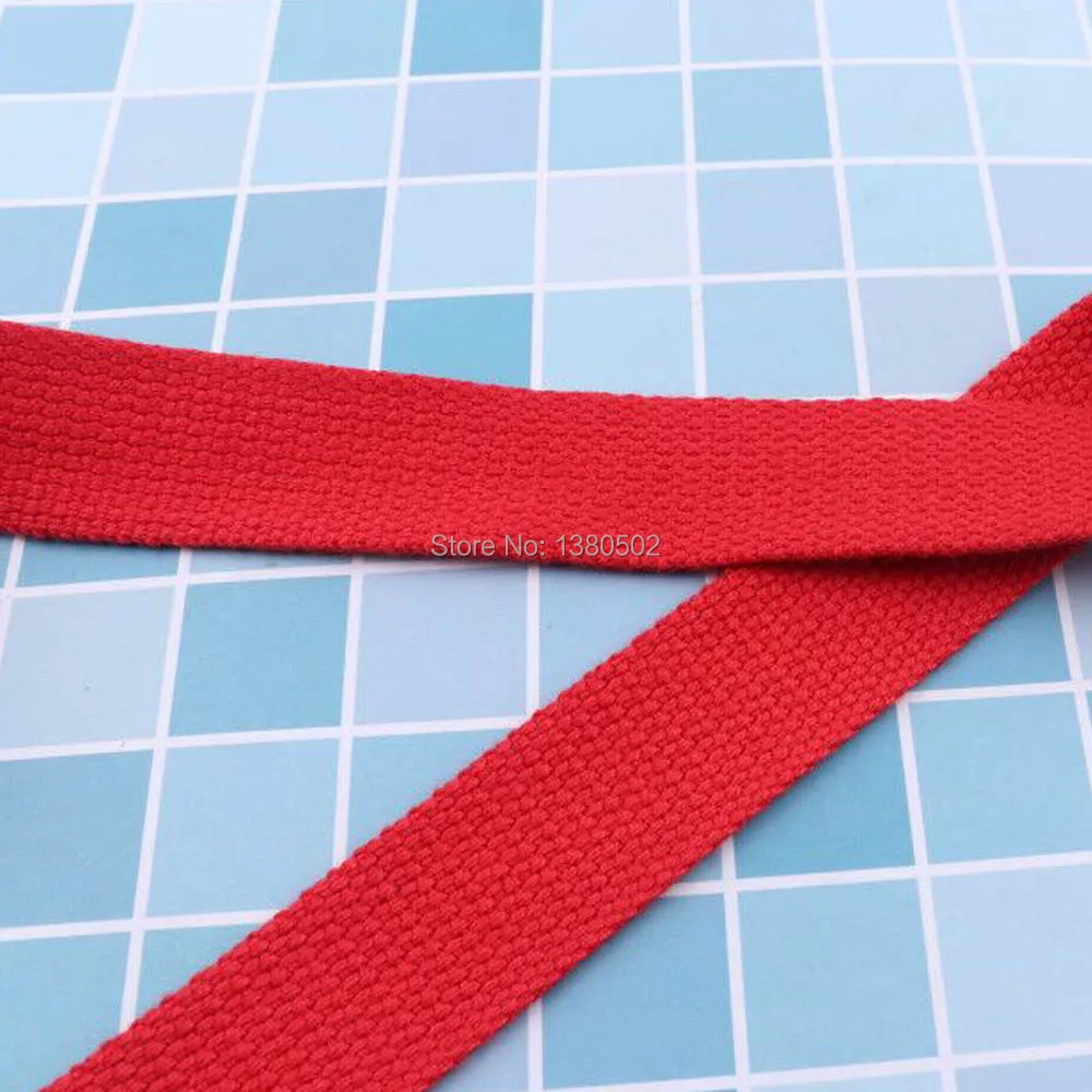 10yards 25mm 1&quot width Red Color Canvas Webbing Fabric Strap Ribbon for Tape Bag garment accessories | Дом и сад
