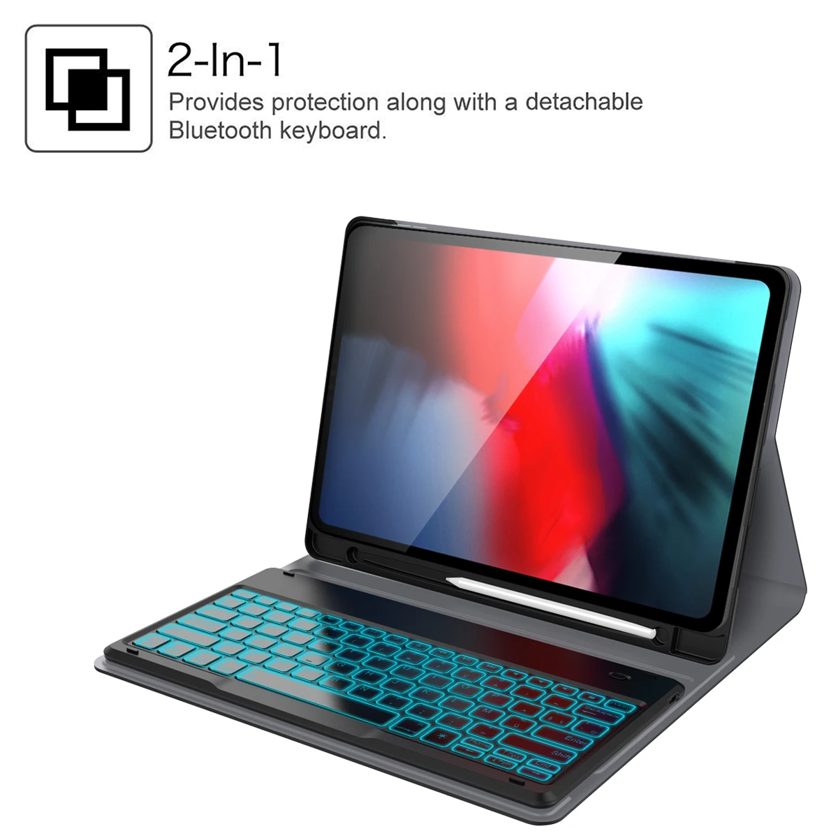 Чехол для iPad Pro 12 9 2018 кожаный чехол с французской подсветкой и Bluetooth-клавиатурой