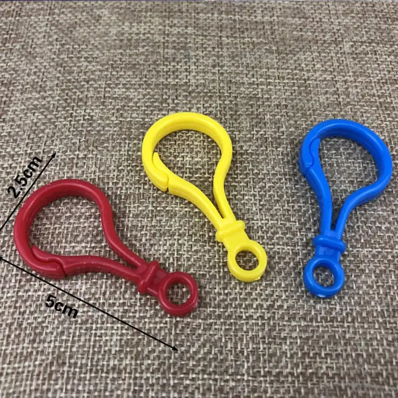 

100pcs DIY Handmade Jewelry Accessories KeyRing Hooks Candy Color Plastic Lobster Clasp Keyring Creative Personality Gifts