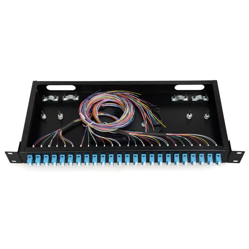 24 port fiber patch panel sc fc lc pigtail odf 1u optical fiber terminal box optical fiber distribution frame factory wholesale free global shipping