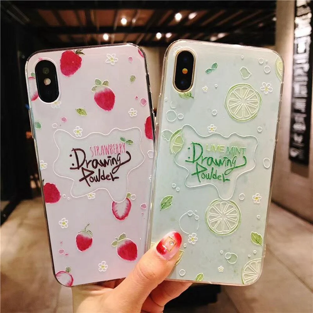 Чехол KISSCASE с фруктовым узором для iPhone X 6S 7 8 Plus Модный летний Мягкий чехол из ТПУ 6 10