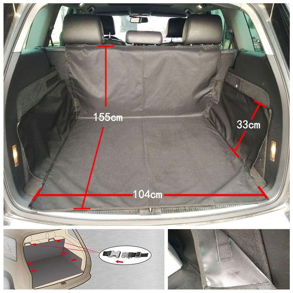 vender À Prova Dwaterproof água Tronco Esteira Do Cão Animais De Estimação Forro De Carga Capa Não Deslizamento Protetor Tronco Carro Volta Bolsos Capa Para Suv Pet Barreira