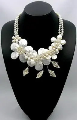 

2017 Sale Special Offer Trendy Women Plant Necklaces & Pendants Collares Natural Mother Of Pearl/mop Shell Flower Leaf Necklace