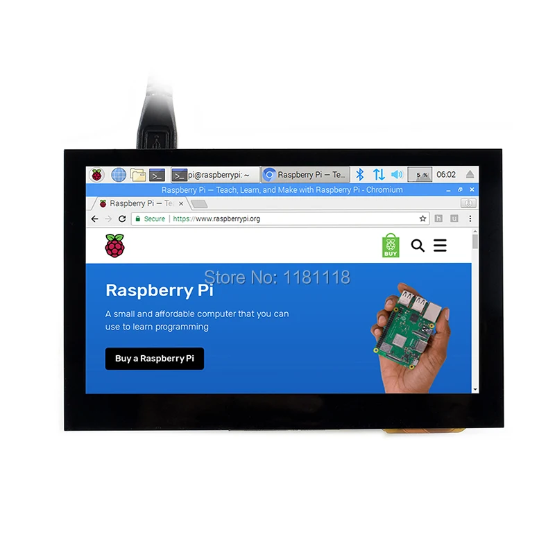 Raspberry Pi 4 3 дюйма LCD IPS 800x480 USB емкостный сенсорный экран для 4B 3B + 2B мульти мини