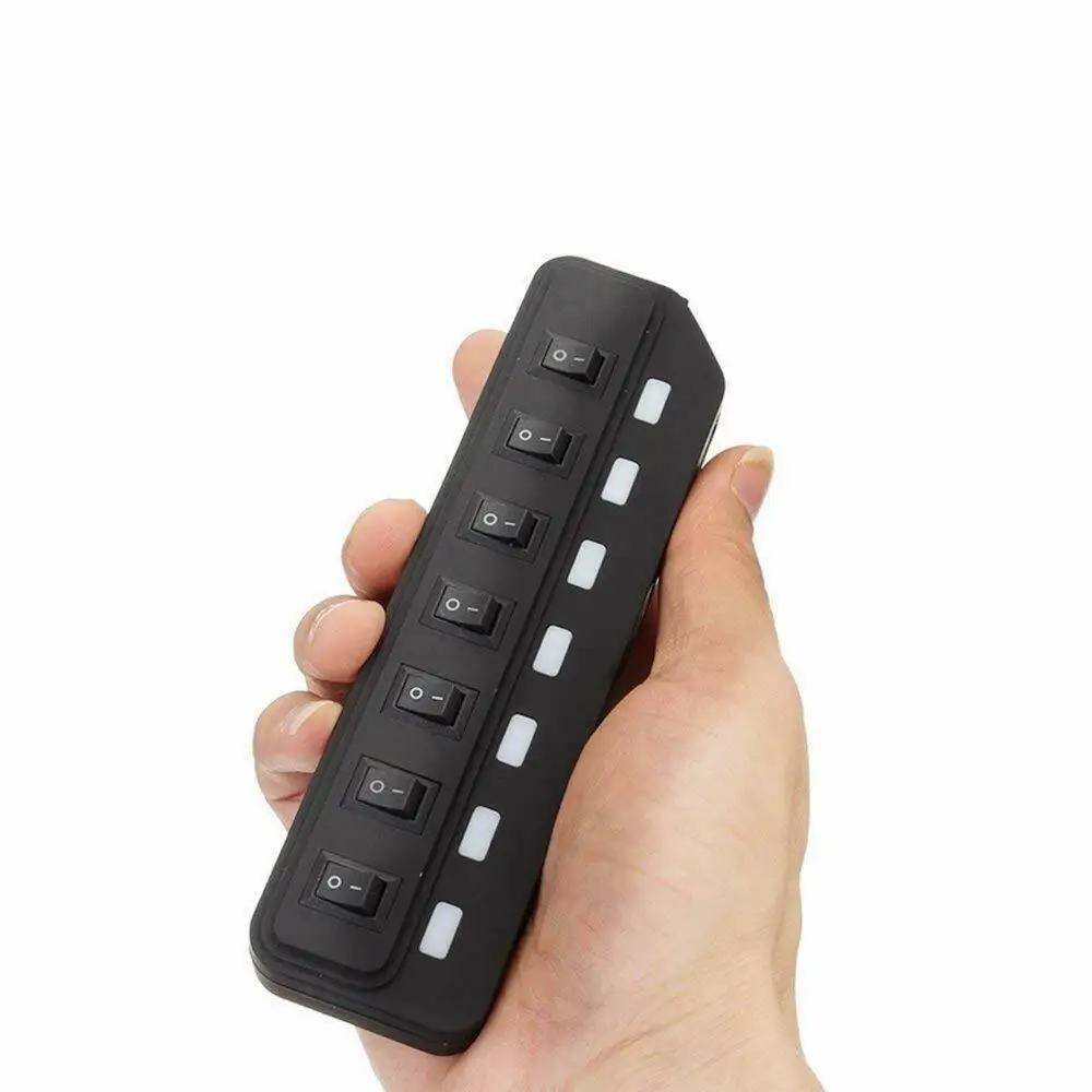 

BEESCLOVER 7-Ports USB 3.0 Hub Adapter with On/Off Switch 5Gbps High Speed for PC Laptop