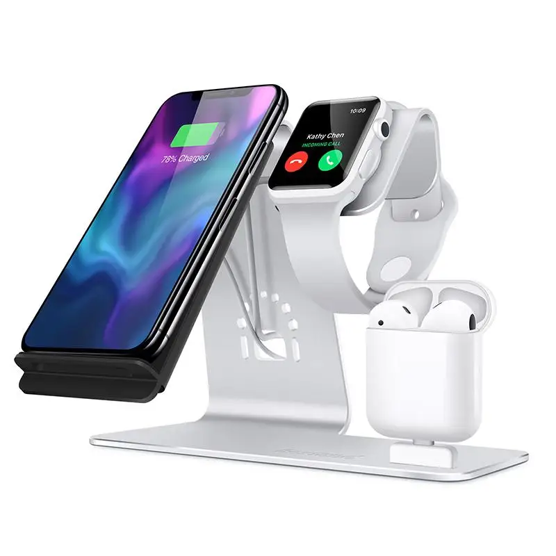 Беспроводная подставка для зарядного устройства BEESCLOVER 3 в 1 foriWatch Airpods быстрой