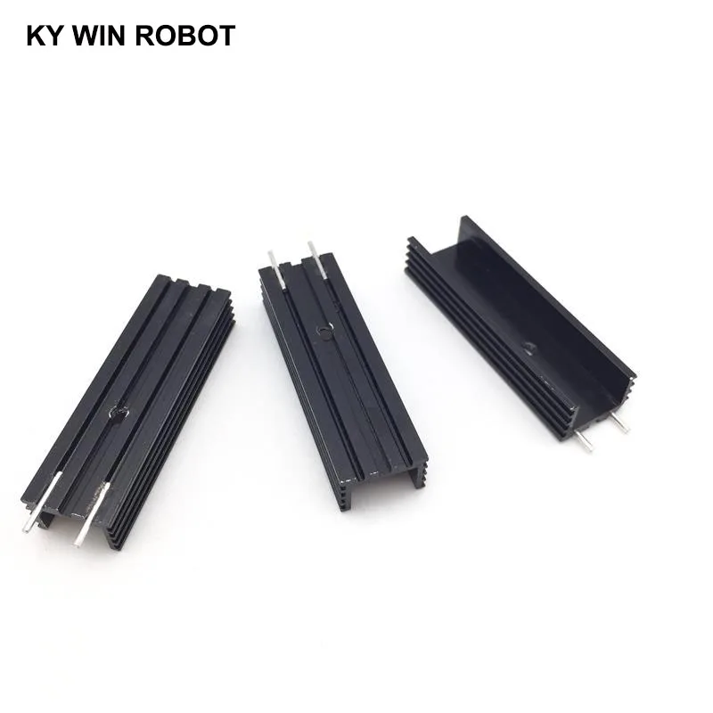 10pcs Free Shipping Aluminium TO-220 Heatsink TO 220 Heat Sink Transistor Radiator TO220 Cooler Cooling 15*10*50MM With 2Pin | Электронные