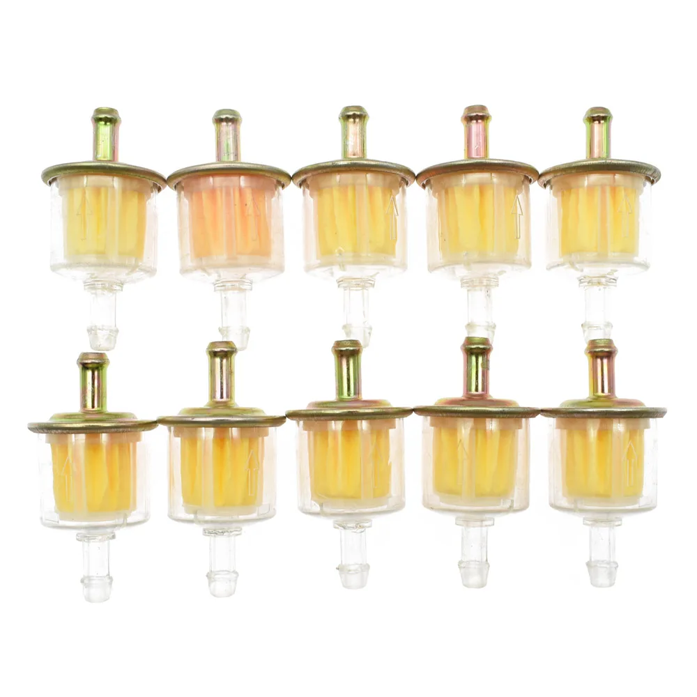 

5/10pcs Universal 1/4'' 6mm Fuel Line Filter Motorcycle Petrol Fuel Filter
