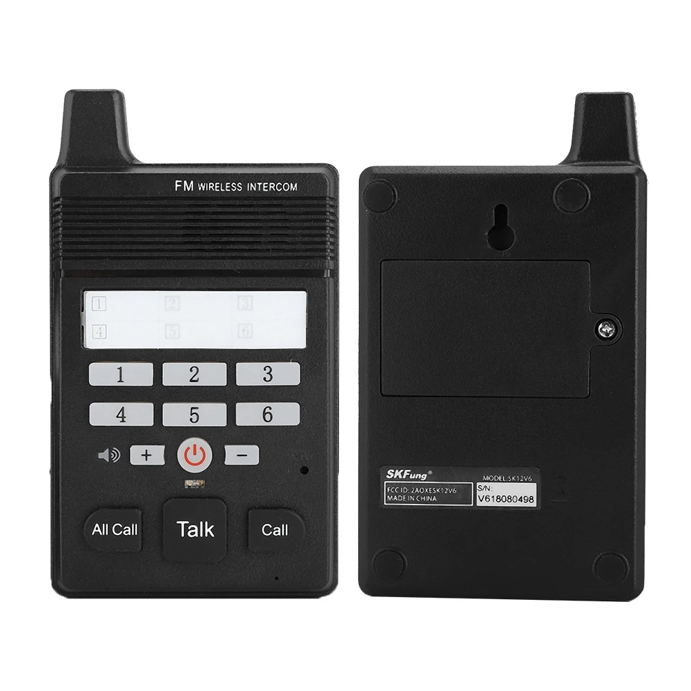 SK12V6 6 канальный беспроводной офисный дом больница рация Интерком двухстороннее