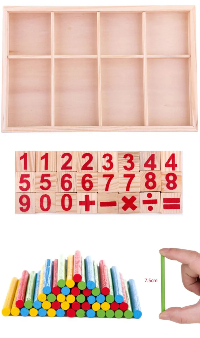 Дропшиппинг Счетные палочки деревянные игрушки для детей Монтессори