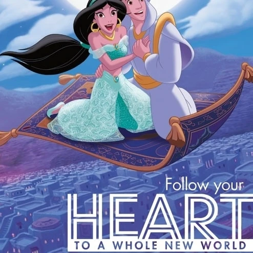 Aladdin-Carpet Ride ламинированный плакат печать (22x34) | Дом и сад