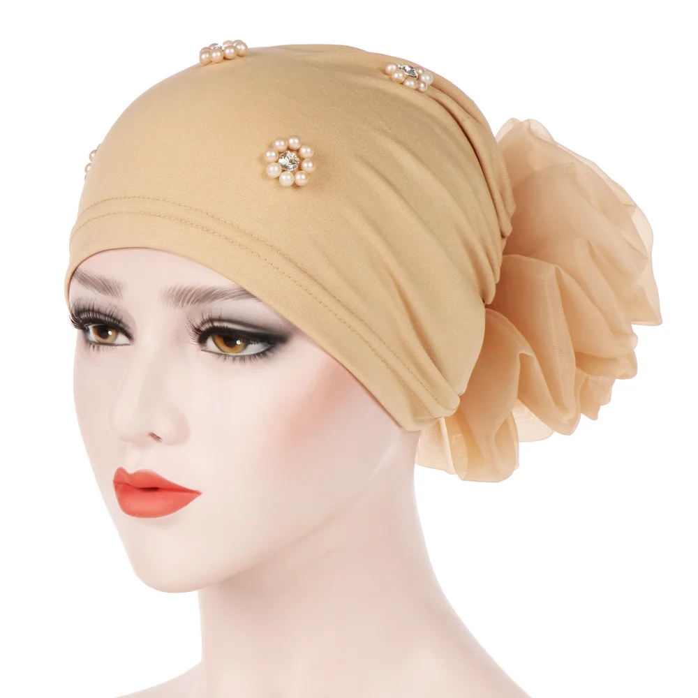 

Молочный шелк мусульманский хиджаб исламский женский эластичный шапка головной платок тюрбан шапка мусульманский Тюрбан Хиджаб цветочный...