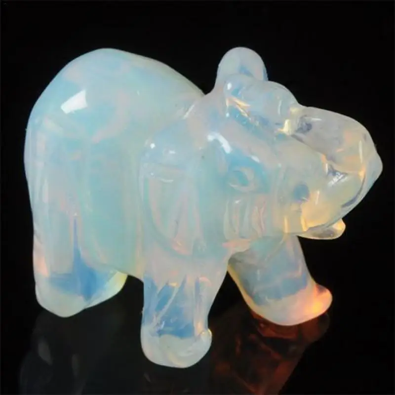 Colorful Jade Stone Elephant Animal Pocket Auspicious Carved Glass Statue Figurine Lucky Decor Craft Ornament | Дом и сад