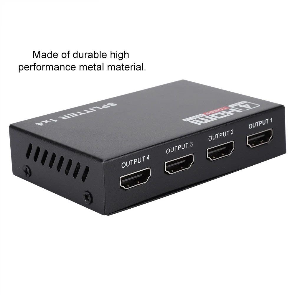 HD сплиттер концентратор 1 вход 4 выхода HDMI кроссовер конвертер адаптер 100-240 в