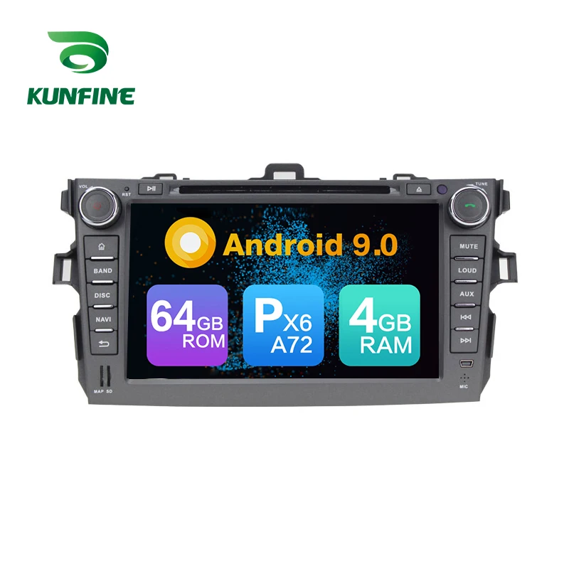 Android 9 0 Core PX6 A72 ОЗУ 4 Гб ПЗУ 64 ГБ Автомобильный DVD GPS мультимедийный плеер