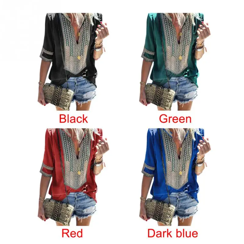 Женские футболки Топ с коротким рукавом в полоску винтажный этнический стиль