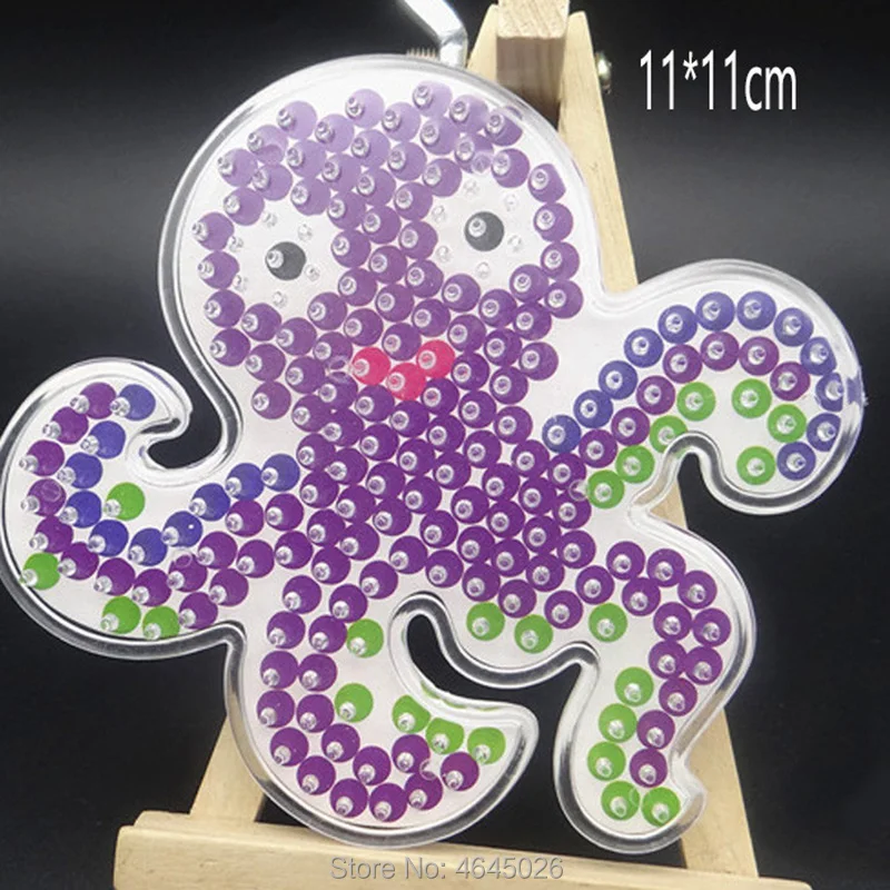 10pcs diy pegboards perle hama 5mm perler ironing beads peg boards animal pattern girls gift kids educational toys for children free global shipping