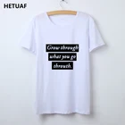 Женская футболка с надписью HETUAF, Просвечивающая футболка с забавным принтом, летняя футболка в стиле Харадзюку, 2018
