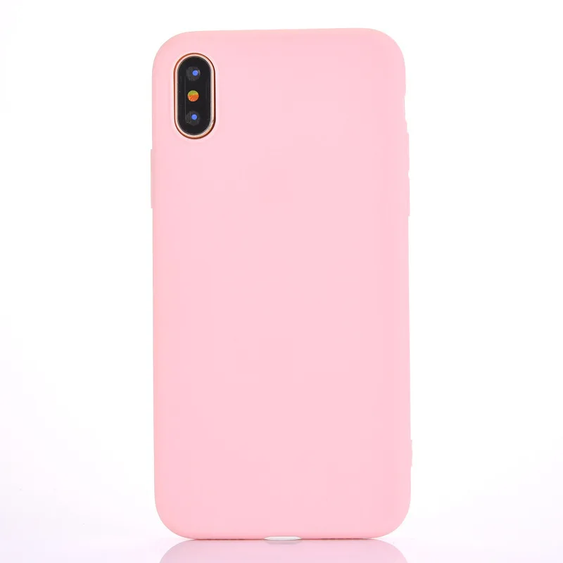 Матовый простой силиконовый чехол для iphone7 7plus 6 6s X Ультратонкий Мягкий ТПУ