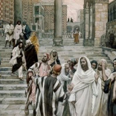 Ученики восхищаются зданиями храма Джеймса Тиссо (1836 1902 французский) плакат