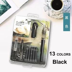 Jinhao Лебедь авторучка 0,38 мм с 0,5 мм двумя наконечниками 5 шт чернильный мешок чернильная ручка Подарочная цветная серия школьные принадлежности Jinhao Лебедь авторучка 0,38 мм с 0,5 мм двумя наконечниками 5 шт чер