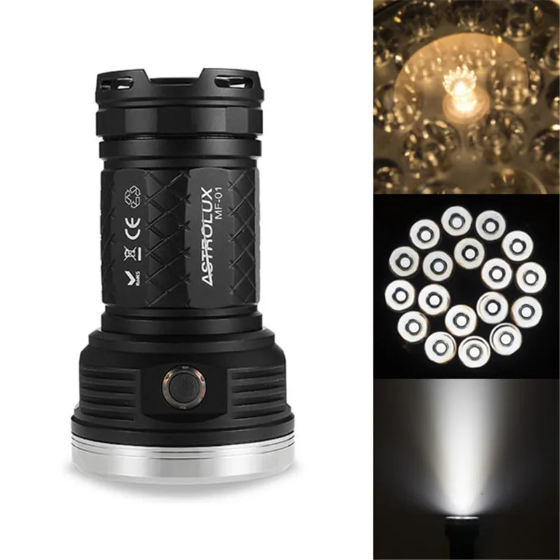 

Astrolux MF01 XP-G3/Nichia 219C 12000LM Super Bright LED Flashlight 18650 Waterproof 7 Modes Outdoor Portable Torches Lanterna