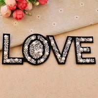 pgy embroidered love patches for clothing color perfume bottle badge iron on applique rhinestone sequins patch diy accessories