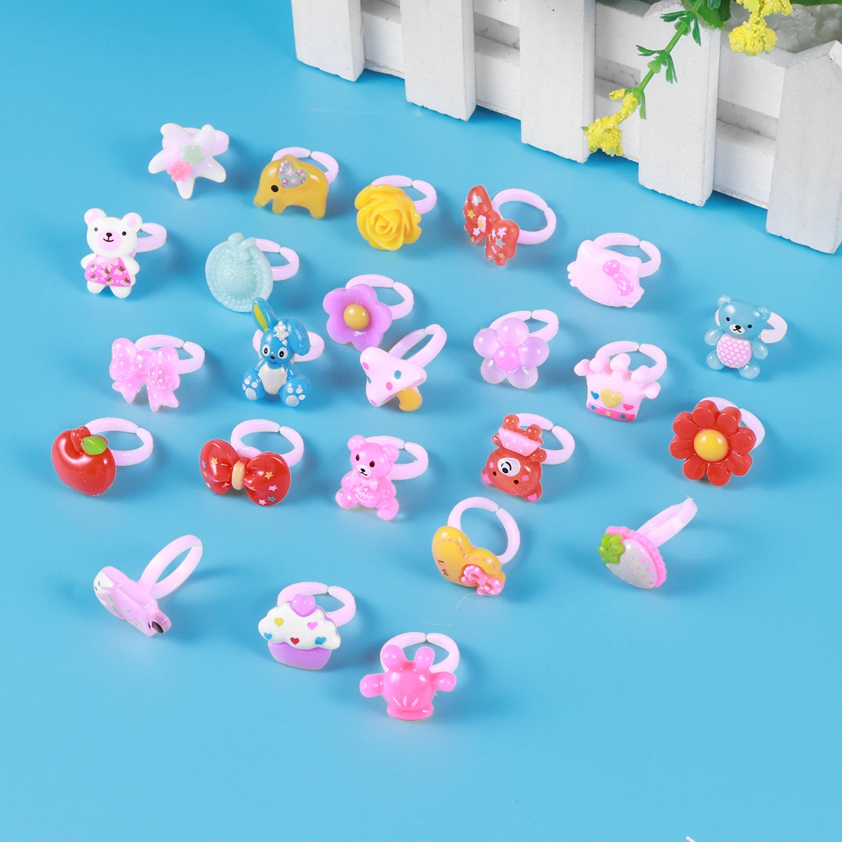 PIXNOR 14 шт. маленькие кольца для девочек принцесса мультфильм ювелирные наряды