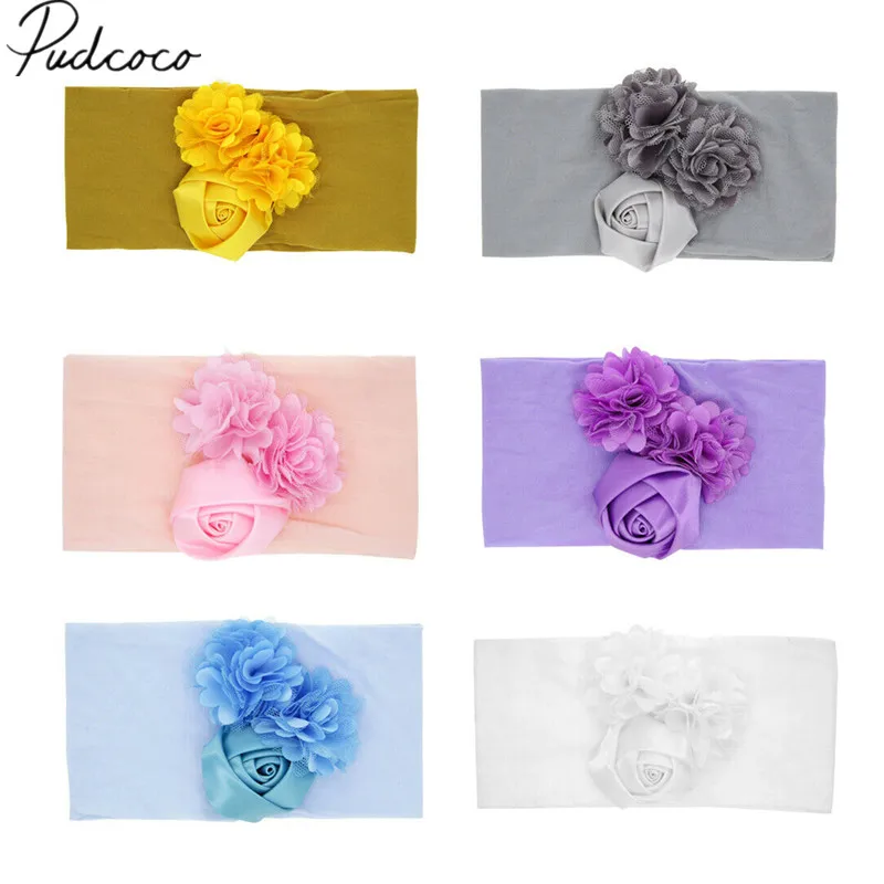 2019 Children Accessories Toddler Kids Girl Baby Headband Infant Newborn Flower Bow Solid Big Hair Band Gift | Детская одежда и