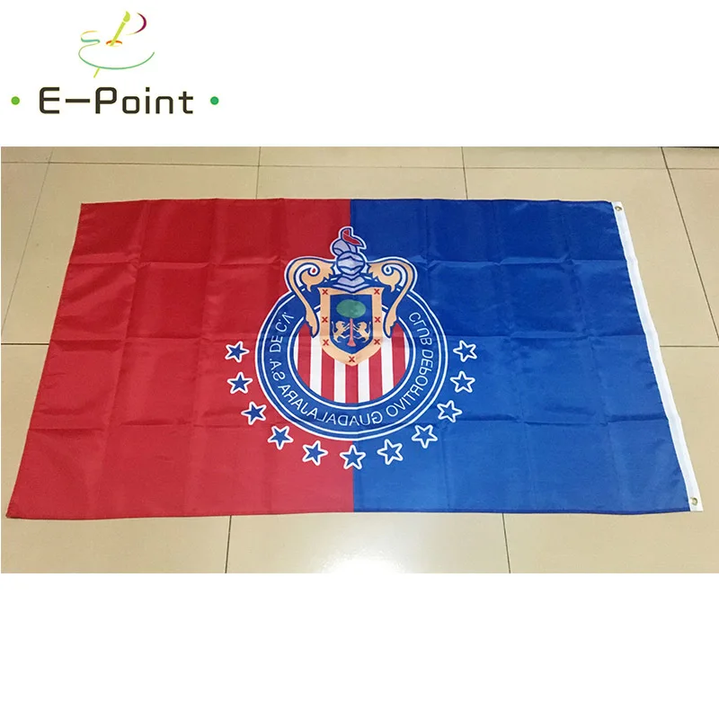 Мехико Liga Club Deportivo Chivas de Guadalajara S.A. de C.V 3ft* 5ft(90*150 см) Рождественские украшения для домашнего флага баннер