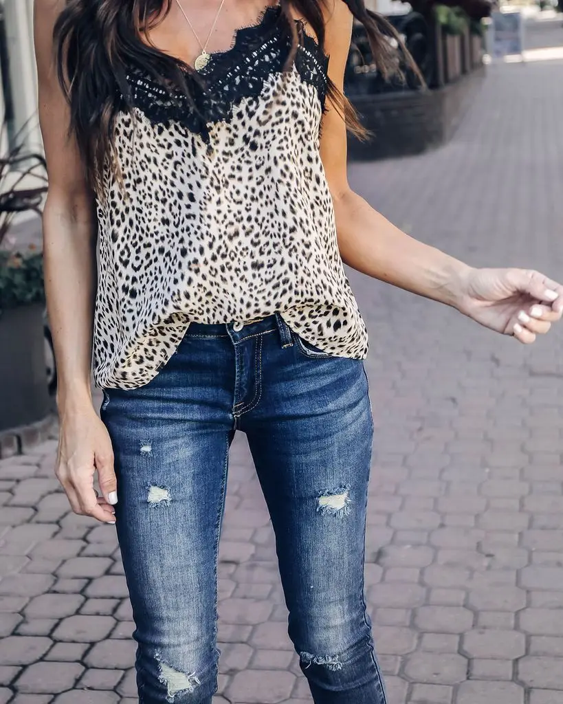 Горячая Летняя женская сексуальная майка без рукавов с v-образным вырезом и