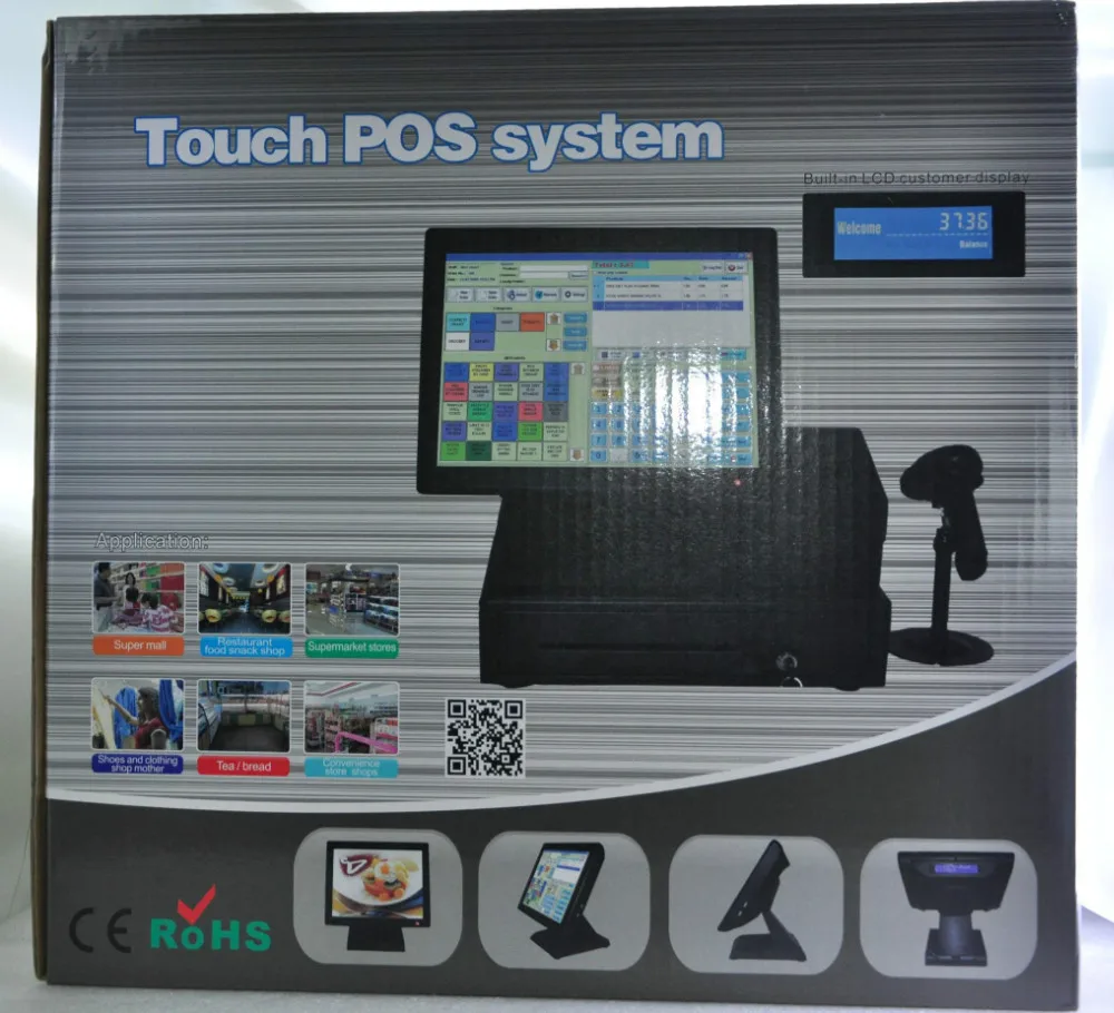 new stock 15.6 inch double screen pos system enlarge