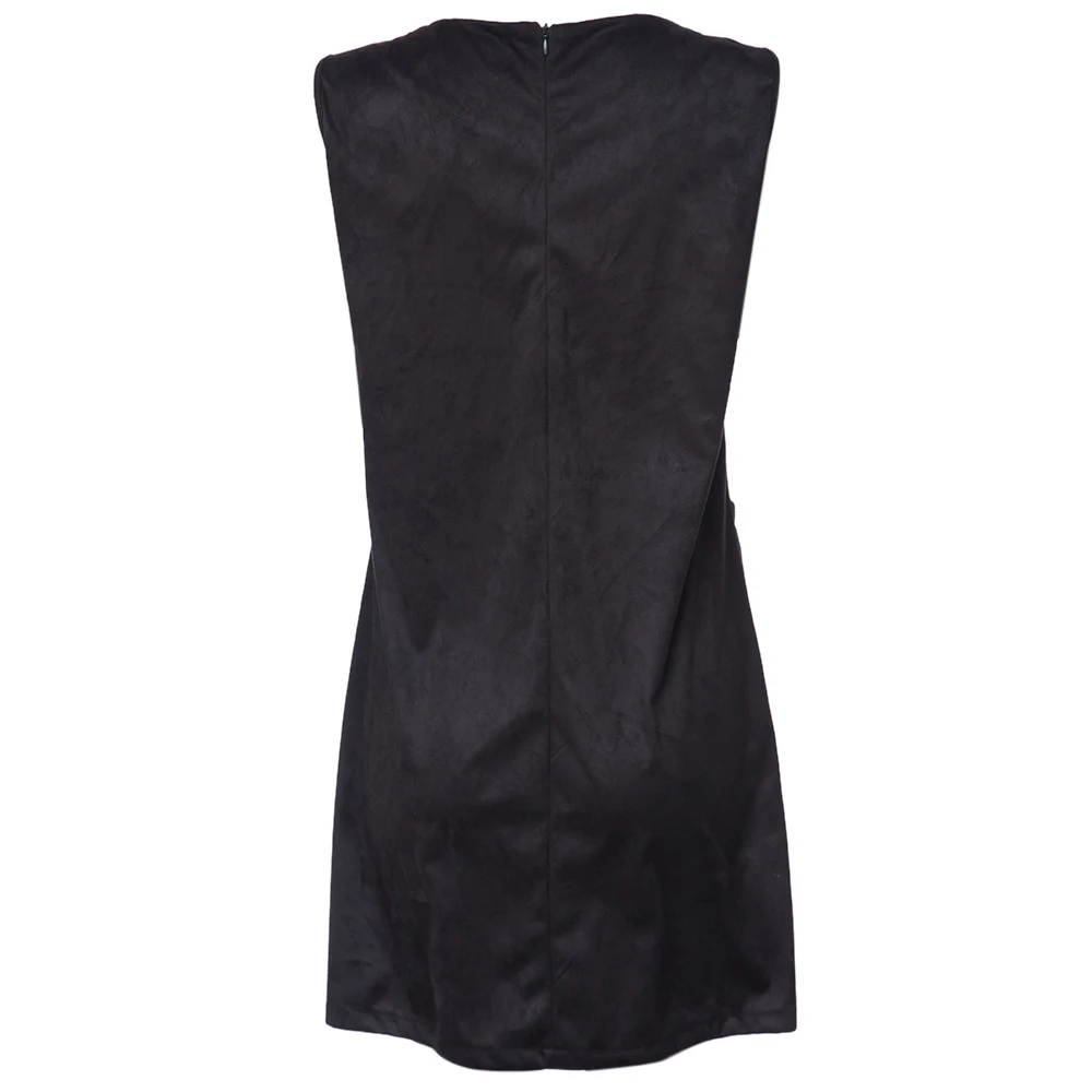 VESTLINDA/распродажа стильное платье с круглым воротником без рукавов бахромой