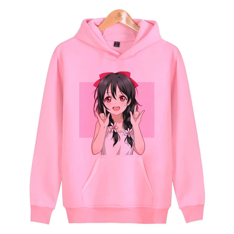 Lovelive Модные мужские большие толстовки больших размеров уличная белая черная