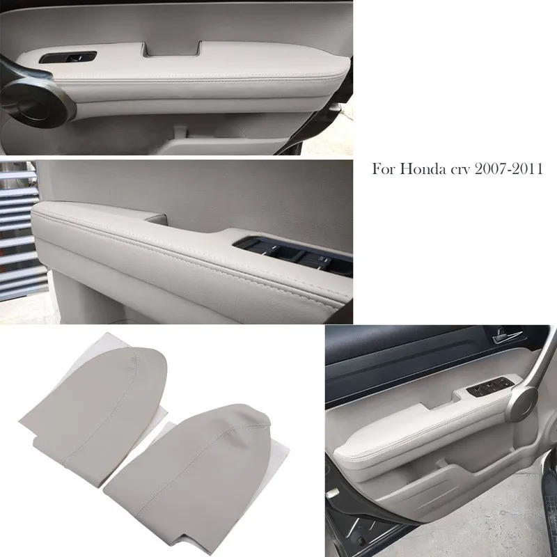 Крышка подлокотника для Honda кожаные панели передней двери CRV 2007 2008 2009 2010 2011 2012 с
