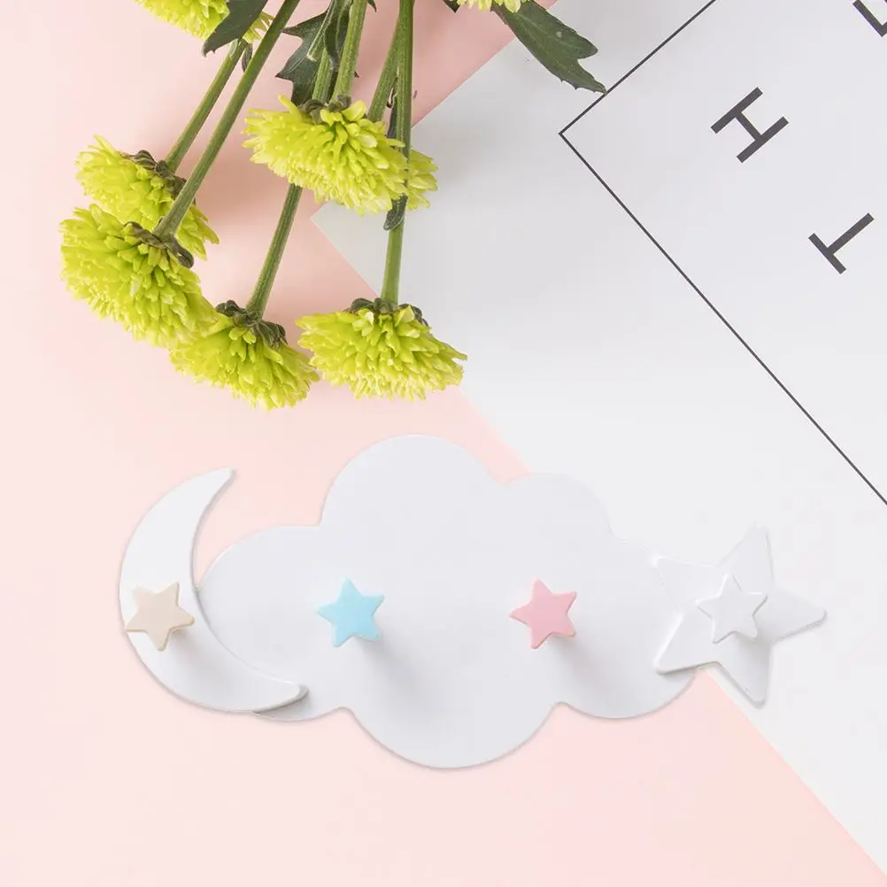 Adhesive Wall Mounted Hook Decorative Cloud Rack Hanger for Bedroom Living Room Bathroom Kitchen | Дом и сад
