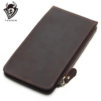new men ultra thin genuine leather big capacity long cards package multi card bit wallet bag man bank credit card holder